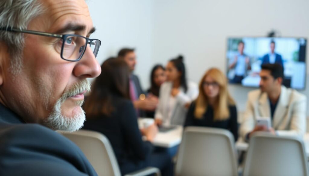 A diverse array of interview types, each with its own unique set of challenges and techniques. In the foreground, a one-on-one interview with a discerning hiring manager, their gaze piercing through the applicant. In the middle ground, a group interview with several candidates vying for attention, their body language reflecting the competitive atmosphere. In the background, a virtual interview setup, the applicant navigating the nuances of technology-mediated communication. Soft, diffused lighting sets an aura of professionalism, while the subtle use of depth of field draws the viewer's focus to the central interview scenarios. This image captures the multifaceted nature of the job interview process, providing a visual reference for navigating the diverse approaches one may encounter.