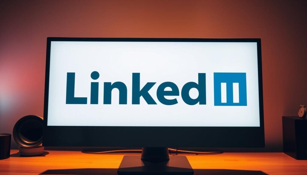 A professional-looking LinkedIn headline displayed on a clean, modern desktop workspace. The headline is prominently featured in the center of the frame, rendered in a bold, legible font that commands attention. The background is a subtle gradient or pattern that provides visual interest without distracting from the headline. Warm, directional lighting illuminates the scene, creating a sense of depth and emphasizing the headline's impact. The composition is balanced, with the headline occupying an optimal position within the frame. The overall tone is one of confidence, professionalism, and personal brand-building.