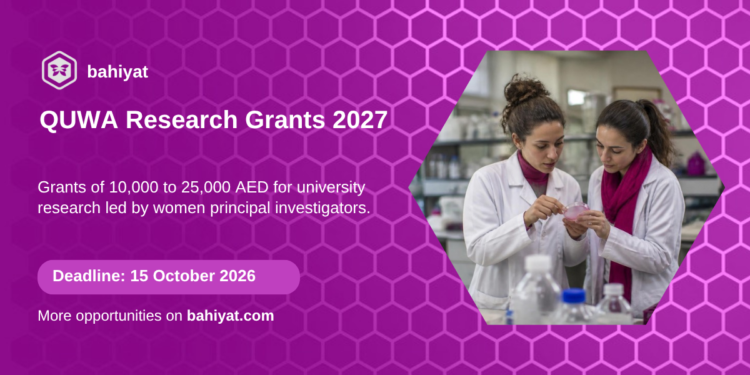 QUWA Research Grants 2027 on bahiyat